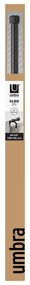 Stalowy regulowany karnisz w kolorze matowej czerni 168 - 305 cm Cleo – Umbra