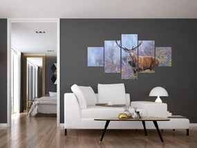Obraz - Jeleń w krajobrazie (125x70 cm)