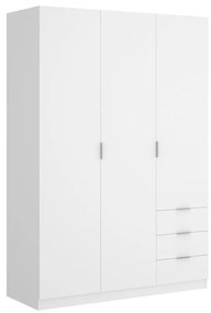 Szafa 3-drzwiowa z 3 szufladami - szer. 121 cm - Biały - LISTOWEL