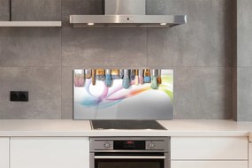 Szklany Panel Pędzle i Malarski Obraz