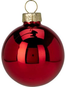 Zestaw 16 szt. ozdób choinkowych Crystal Harmony, czerwony, śr. 3,5 cm, szkło
