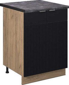 Szafki kuchenne czarne paski 60x60x82 fame-line