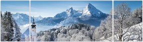 Obraz - Rzut oka na zimowy krajobraz (170x50 cm)