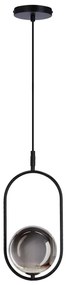 Czarna lampa wisząca z grafitowym kloszem - M083 W0-E15