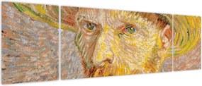 Obraz - Vincent van Gogh, Self-Portrait with a Straw Hat (The Potato Peeler), reprodukcje (170x50 cm)