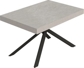 Stół rozkładany Niket kaszmirowy 120/224x90 cm z nogami w kolorze antracytowym