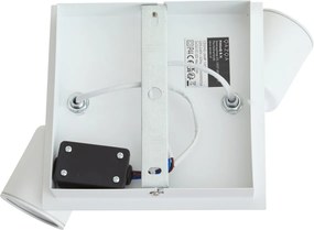 Nowoczesny reflektor łazienkowy biały kwadratowy 2-punktowy IP44 - Ducha