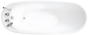 Wanna wolnostojąca NATALIA – 1-osobowa – 220 l – 150 × 75 × 70 cm (dł. × szer. × wys.) – kolor czarny