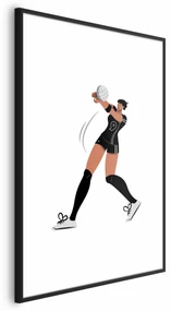 Plakat Siatkarka 29,7x42 cm z ramą czarną z marginesem ARTGEIST B