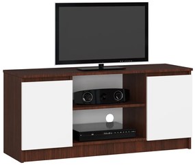 Szafka RTV do salonu wenge + biały - Galapi 3X 120 cm