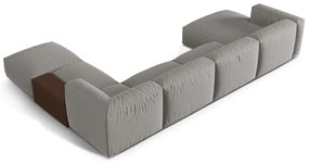 Jasnoszary narożnik modułowy (prawostronny/w kształcie litery U) Martina – Micadoni Home
