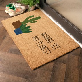 Wycieraczka z włókna kokosowego 60x90 cm Wanna See My Plants – Artsy Doormats