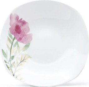 Home Elements 18-częściowy zestaw obiadowy Różowy mak