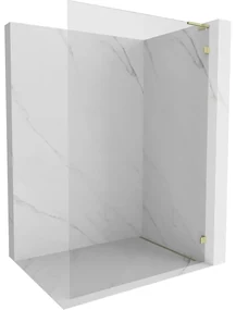 Mexen Lunar L ścianka prysznicowa Walk-in prawa 120 x 200 cm, transparent 8 mm, złota - 830L-120-000-50-00-P