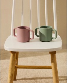 Jasnoróżowo-turkusowe silikonowe kubki dla dzieci zestaw 2 szt. Lili – Kave Home