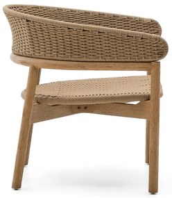 Drewniany fotel ogrodowy w naturalnym kolorze Arinella – Kave Home