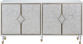 Komoda glamour Stilig ST200, fronty z naturalnej muszli morskiej