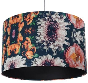 Czarna lampa wisząca z motywem kwiatów - S380 M1-P79