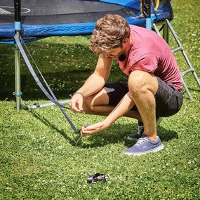 Zestaw kotew do ziemi, 4 sztuk, 42,5x8,5cm, srebrna Monzana