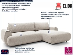 Melanżowy narożnik nowoczesny jasny popiel Z4-M99