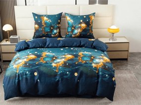PrzytulneMieszkanie.pl PrzytulneMieszkanie.pl Pościel z mikrofibry MYSTIC BUTTERFLY niebieska Rozmiar pościeli: 70 x 80 cm | 140 x 200 cm