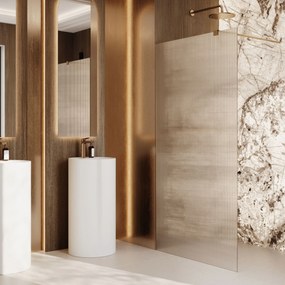 Ścianka prysznicowa WALK IN FIX przezroczysta prostokątna ryflowana 8 mm ARTE WELLE Classic Clear | różne rozmiary : Kolor profili kabiny - czarny, Szerokość ścianki - 90 cm , Typ montażu - WALK in FIX (Do ściany)