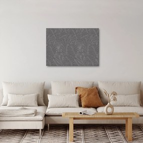 Obraz - Szare liście palmy (70x50 cm)