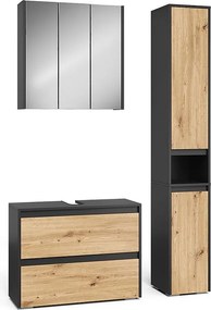 Zestaw mebli łazienkowych antracyt/artisan 80.1x30.1x62 majest