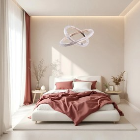 LAMPA WISZĄCA LED MS012-CP Różowe Złoto