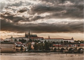 Obraz - pochmurna Praga (70x50 cm)