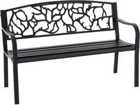 Metalowa ławka ogrodowa w stylu antycznym, 127 x 84 cm