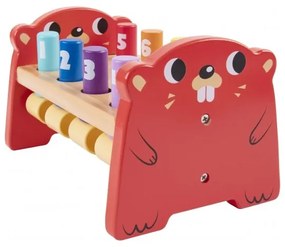 Tooky toy wbijak przebijak drewniany kolorowy