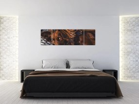 Obraz leżących psów (170x50 cm)