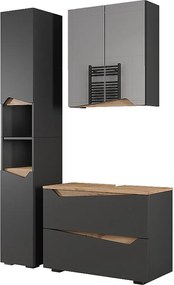 Zestaw mebli łazienkowych antracyt 30x35x180 marelle