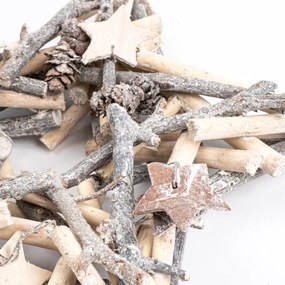 Świąteczna drewniana gwiazda Whitewood, 25 cm