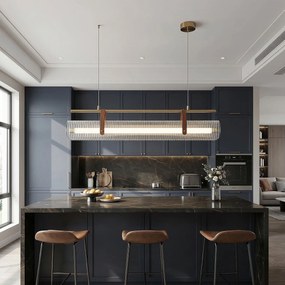 Lampa wisząca LED APP1796-CP Złota Szczotkowana