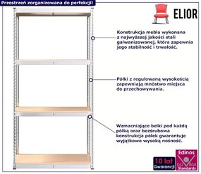 2 regały magazynowe z 4 półkami - Goves 7X