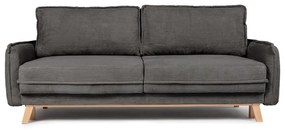 Szara sztruksowa rozkładana sofa 218 cm Tori – Bonami Selection