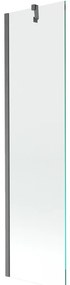 Mexen Next parawan nawannowy 1-skrzydłowy 50 x 150 cm, transparent, gun gray szczotkowany - 895-050-000-00-00-66