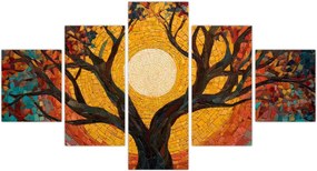 Obraz - Słońce w koronie drzewa życia (125x70 cm)