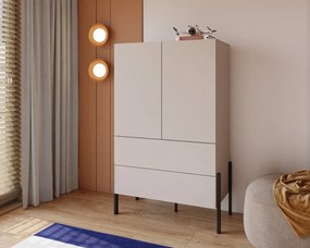 Komoda wysoka JUKON 2D2S 90cm kaszmirowa HELVETIA