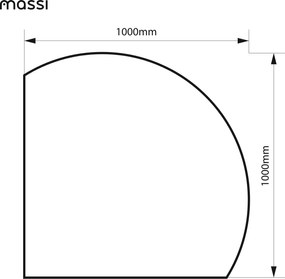 Lustro dekoracyjne półokrągłe z podświetleniem MOON Shift LED | Różne rozmiary | Różne kolory : Kolor tafli szkła - Srebrny, Rozmiar - 100x100 cm