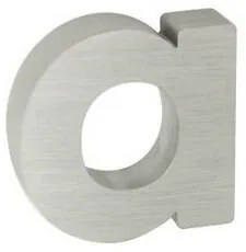 Aluminiowa litera a, 3D, powłoka szlifowana