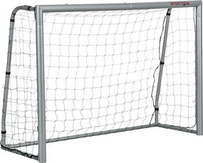 SPORTNOW Bramka piłkarska odporna na warunki atmosferyczne, stabilna konstrukcja metalowa, siatka odporna na rozdarcia, 160W x 240D x 85S cm, Szara