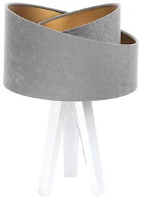 Lampa stołowa GEMSTONE szara/złota/biała BPS KONCEPT