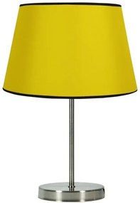Żółta lampa stołowa z abażurem z tkaniny - V166-Izydo