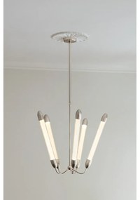 Stalowa lampa wisząca w kolorze srebra ze szklanym kloszem ø 86 cm Lemon Squeeze – UMAGE