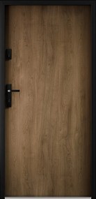 Stalowe pełne drzwi wejściowe wys. 207 x szer. 100 cm efekt orzecha - grubość 55 mm - otwieranie prawe - AGUEDA