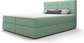 BEDANTE Łóżko kontynentalne Fado 2 140x200 Cosmic 16, jasnozielony, pojemnik na pościel