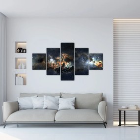Obraz - Wszechświat z mgławicą (125x70 cm)